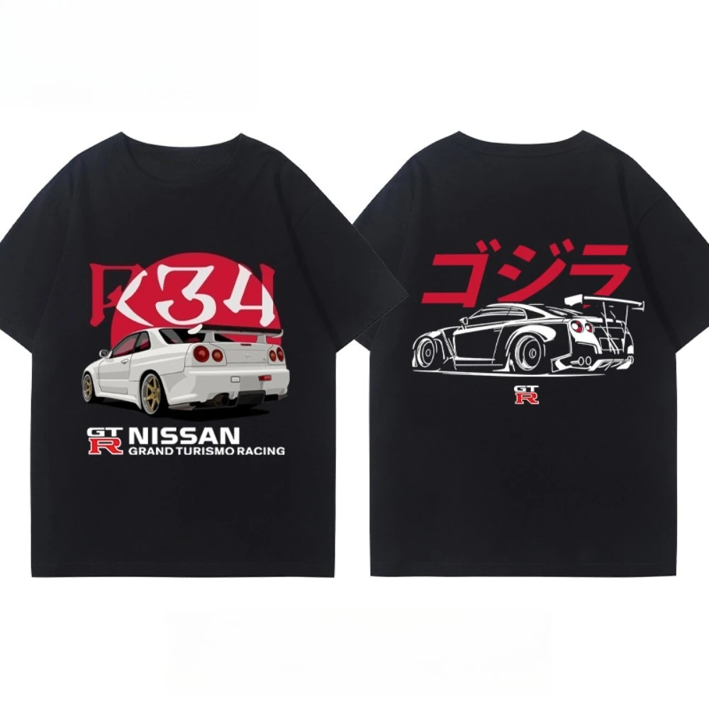 

Nissan GTR War God R35 и R34 Модифицированная команда с короткими рукавами для мужчин и женщин – это в моческом стиле. Удобно летом 2025 года. Новинка.
