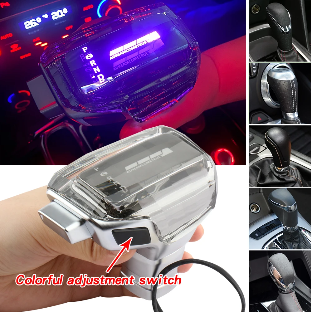 

For Buick Regal Laccrose Verano Cavalier Cascada GL6 Excelle GX With Button 7 Color Crystal Gear Shift lever Knob head Automatic