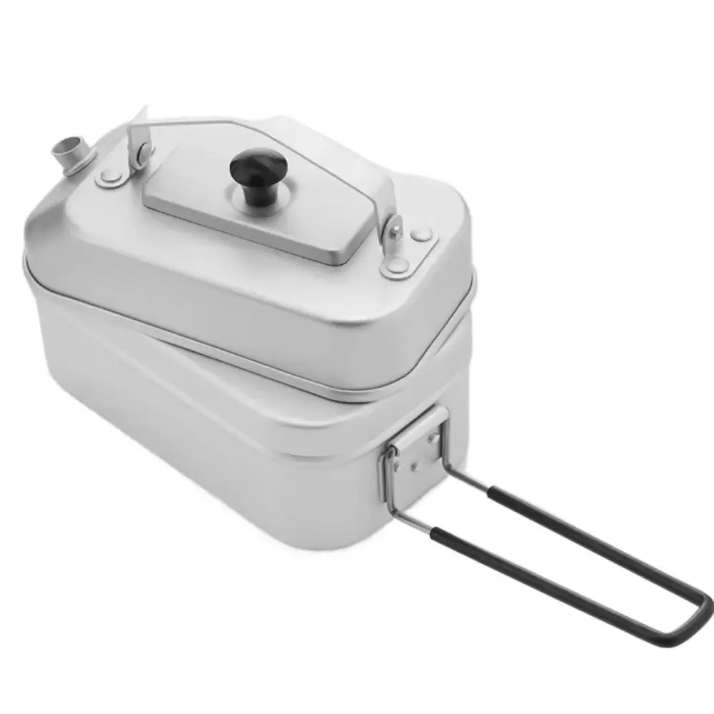 

Практичный уличный чайник для кемпинга, портативный горшок для кипящей воды из алюминиевого сплава с ручкой, ланч-бокс для путешествий, пикника