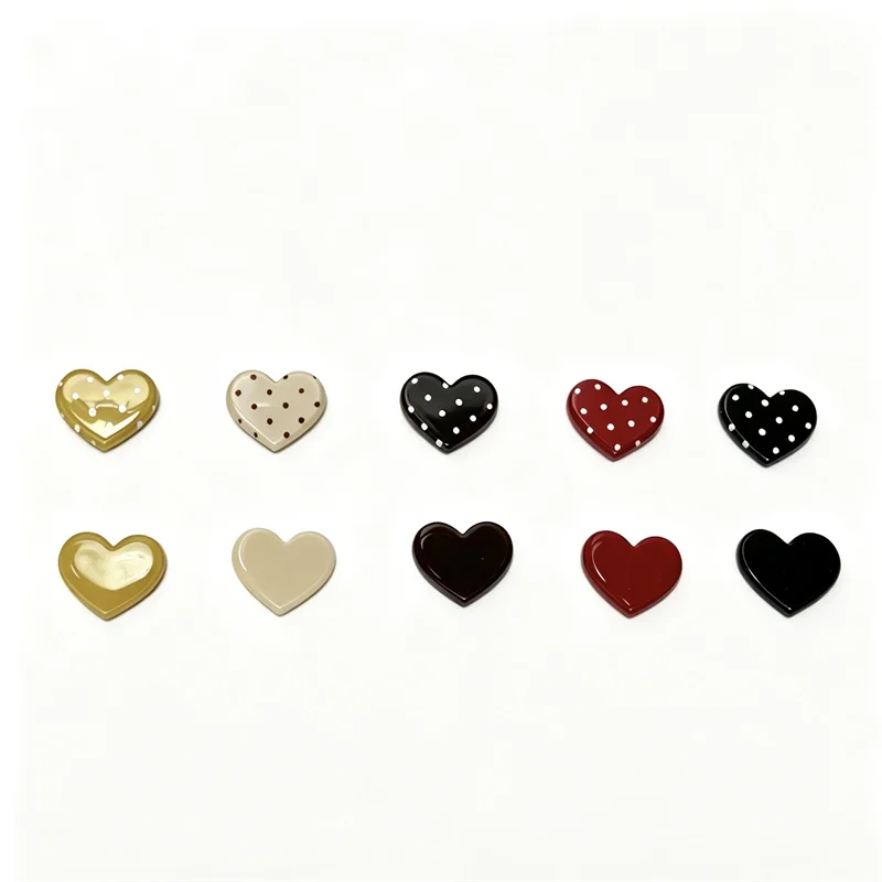 Wholesale 50pcs/lot 25mm color dots pattern print cartoon hearts shape acrylic cabochon diy jewelry garment hair accessory