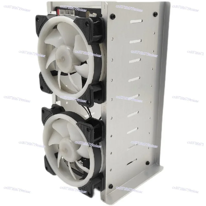 hard-drive-bracket-cage-box-stacked-with-all-aluminum-alloy-12cm-fan-shock-absorbing-nail-installation35-inch-25-inch