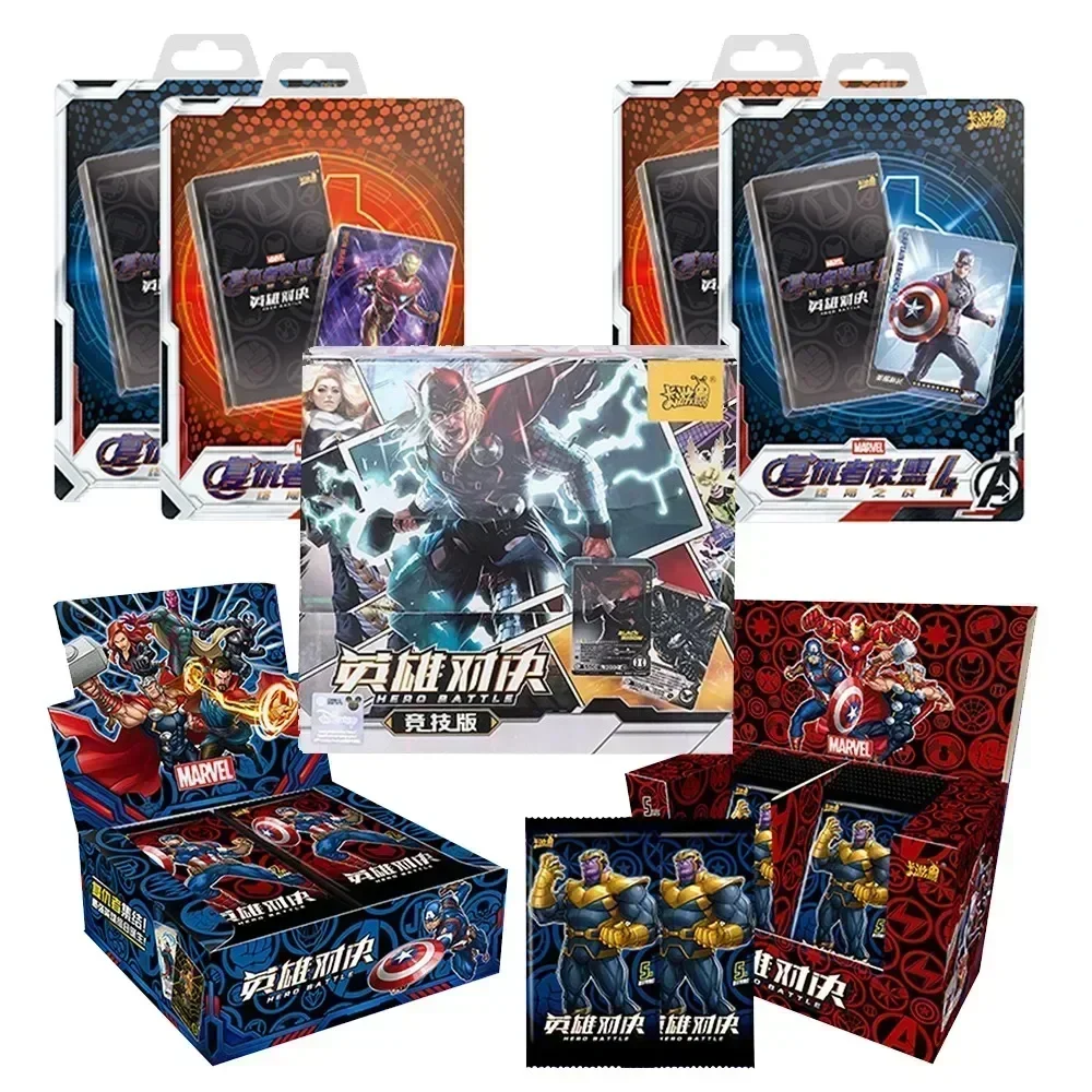 KAYOU Marvel Card New Anime The Avengers Comics Heroes Versus Collection Cards Party Playing Games Card Toys Children's Gift