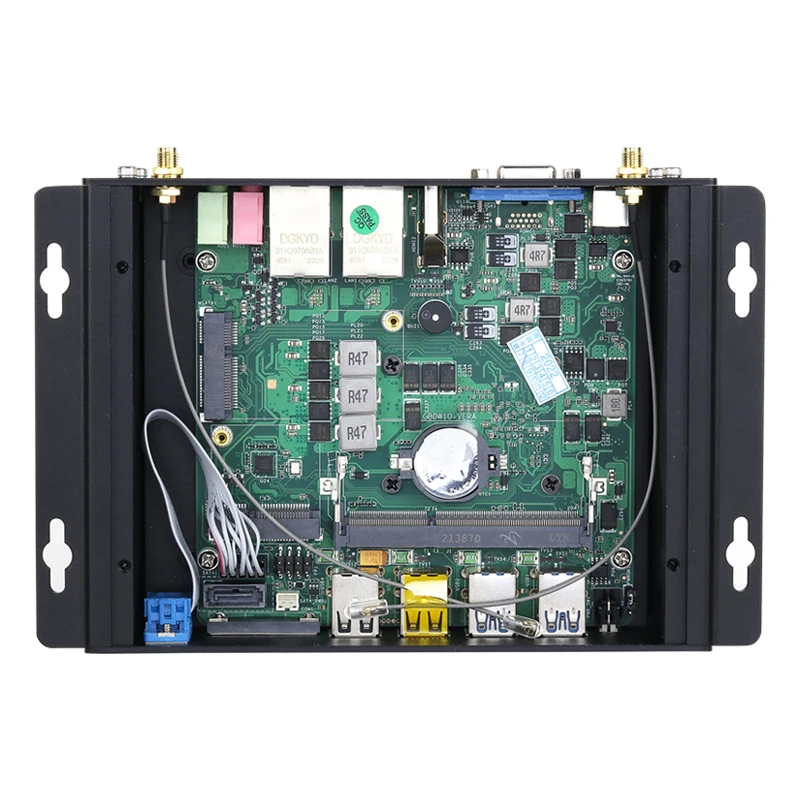 Mini PC industriale XCY con supporto i5-1335U 1xDDR5 RAM 2xGbE RJ45 4xUSB3.0 2xUSB2.0 2xDB9 COM Computer Windows10Pro Ready