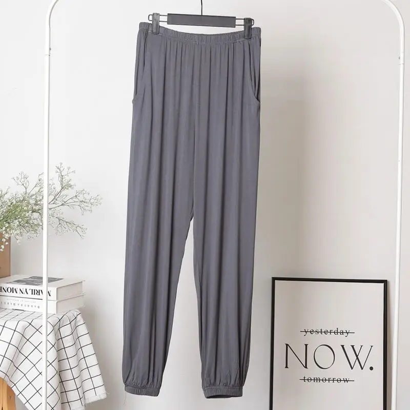 Pantalones térmicos de cintura alta elástica para mujer, ropa de dormir holgada y cómoda, talla grande 7XL, 150KG, otoño