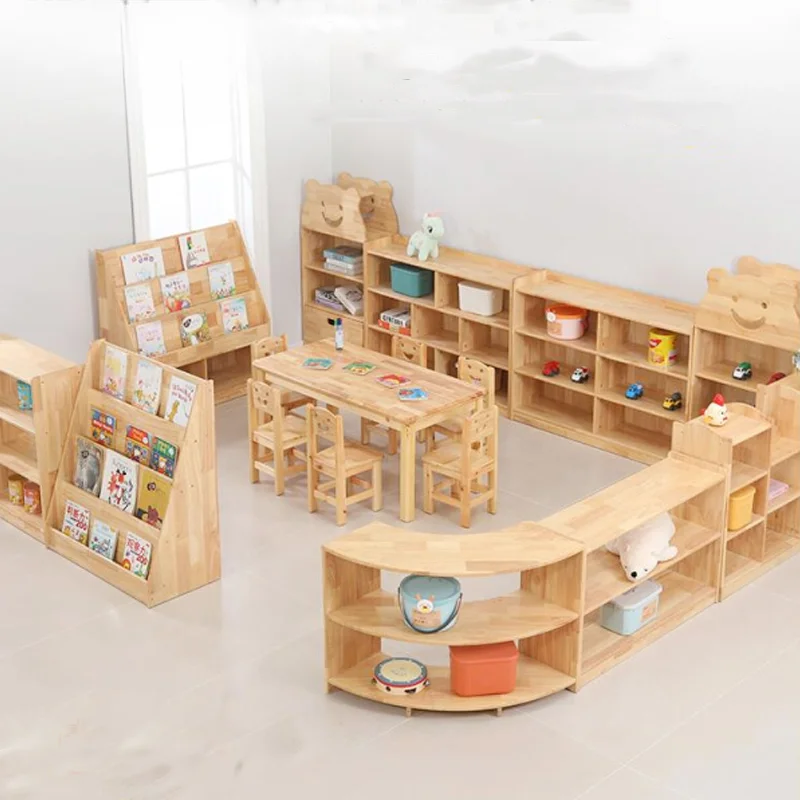 Daycare Furniture Montessori Kindergarten Classroom Nursery Preschool Childcare Furniture Kids Wooden Tables And Chair Sets