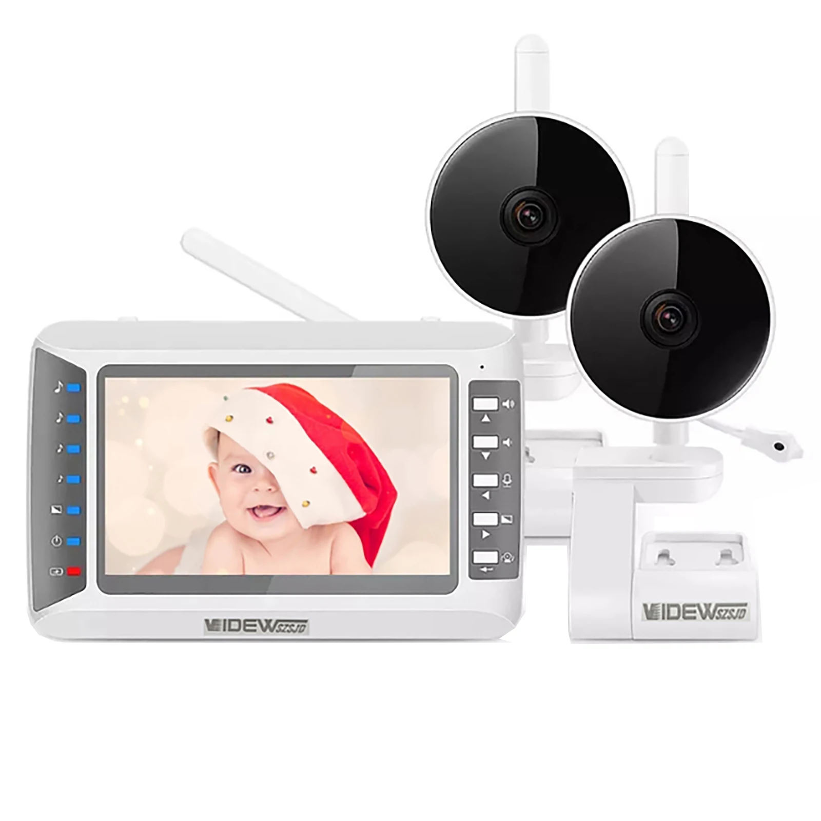 4.3‘’ Video Baby Monitor 1080P HD Surveillance Camera 2MP IR Night Vision Security Camera Two-way Audio Baby Camera