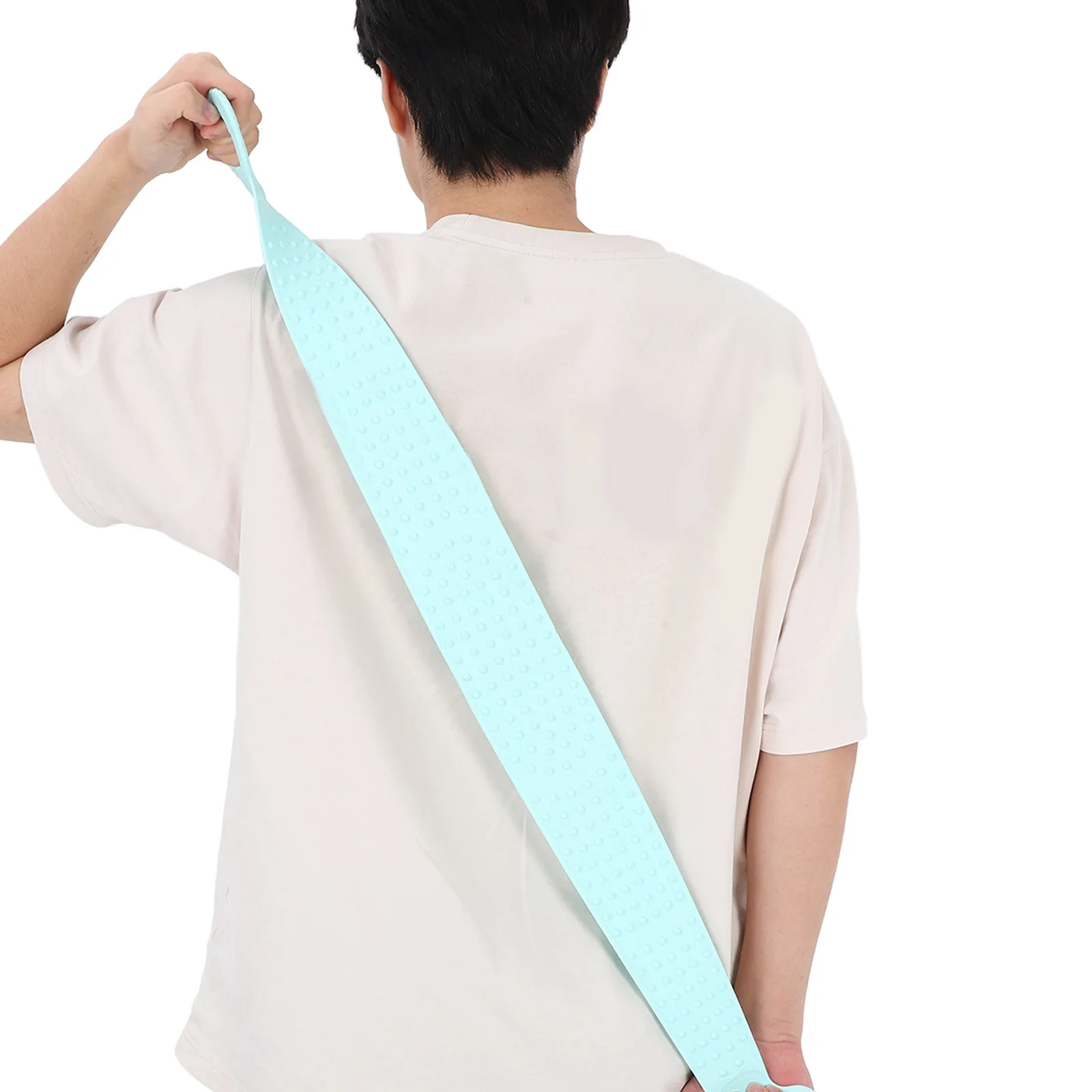 

Premium Silicone Back-Pulling Bath Towel Exfoliating Cleaning Belt For Shower Rubbing Bathroom Supplies (Green)