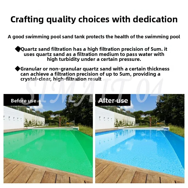 Swimming Pool Sand Tank Circulating Filter, Bath Fish Pond Aquaculture, Sewage Treatment Equipment
