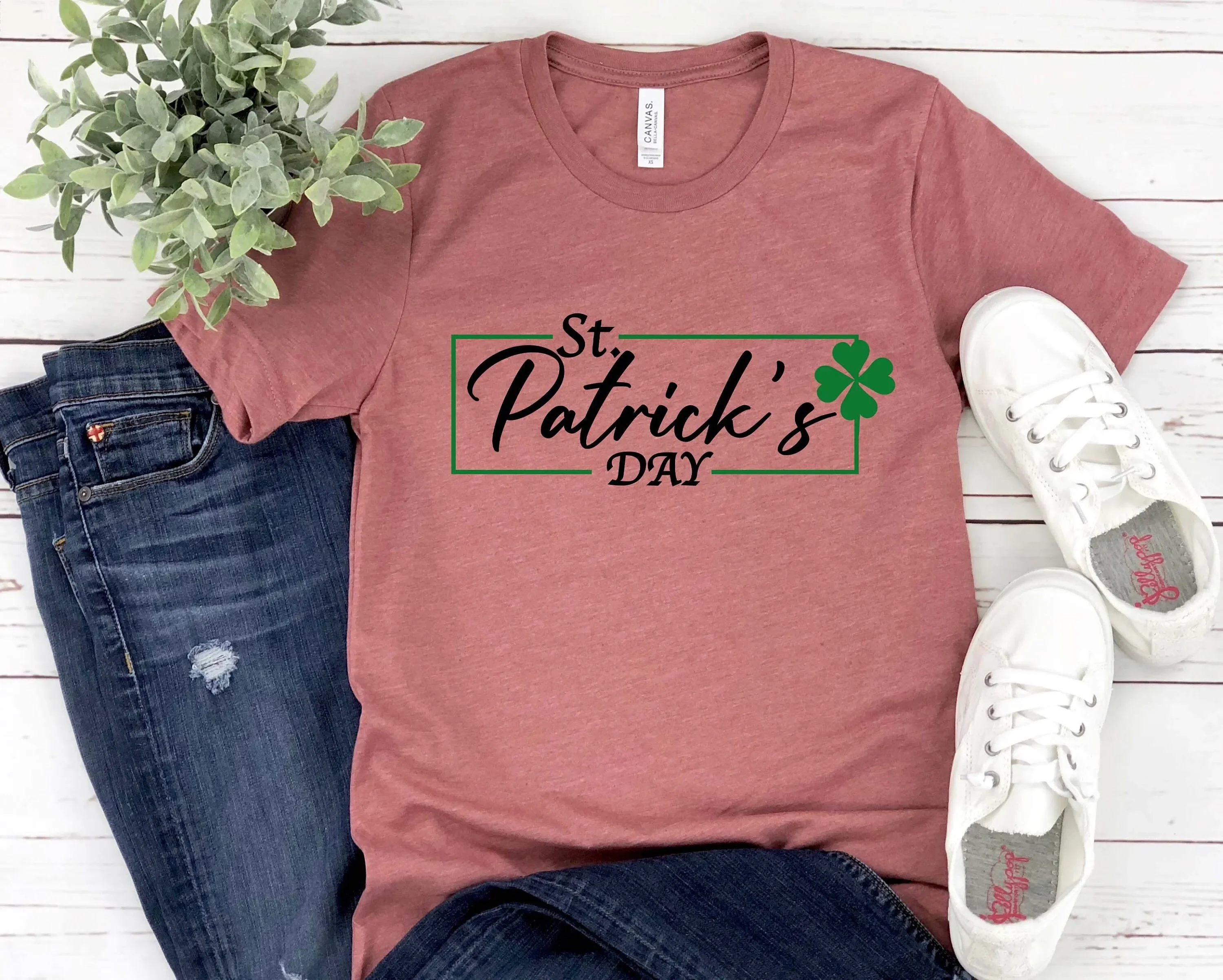 St Patricks Day T Shirt Happy Shamrock Couple Pattys Irish Lucky Drunk