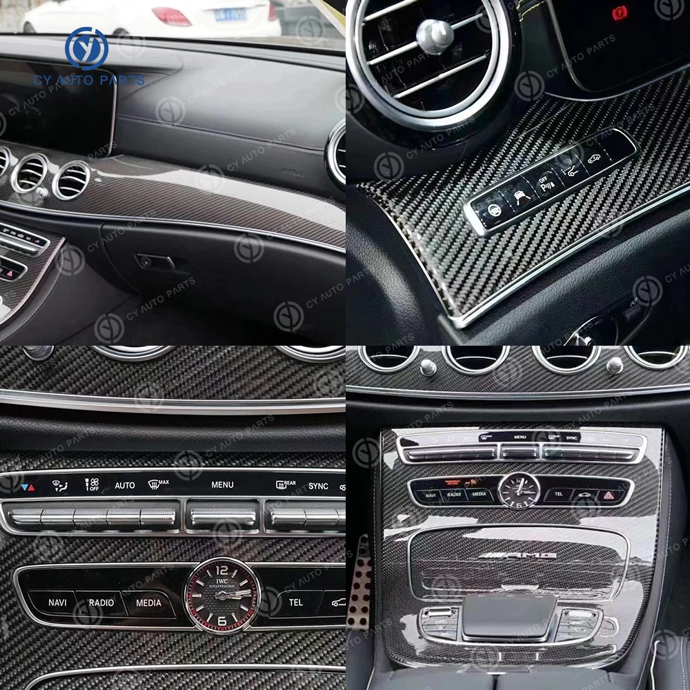 Real Carbon Fiber Car Parts Interior Trims Dashboard Console Cover For Mercedes Benz E Class W213