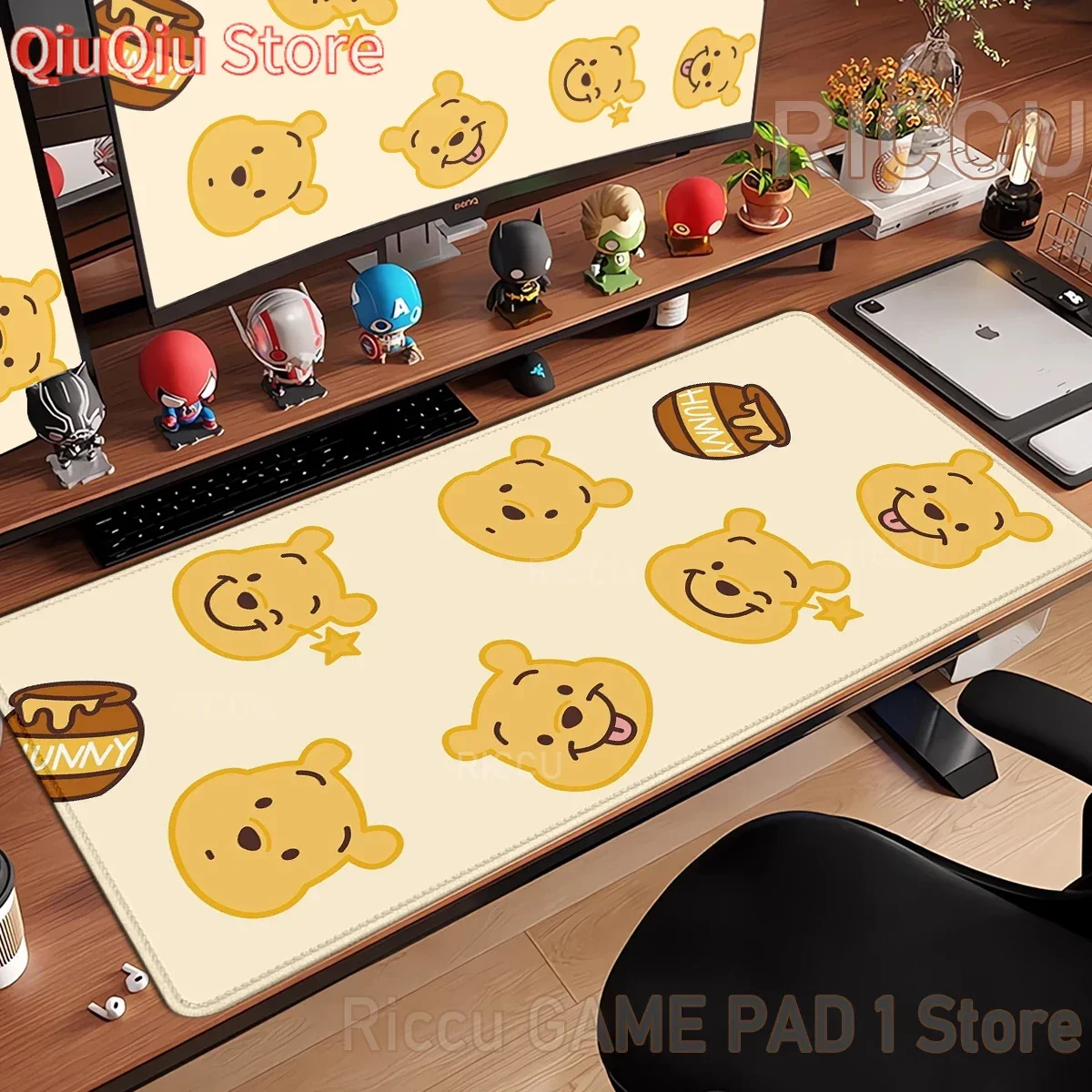 

HD 40x90 cm winnie the Pooh Cartoon Printing Gaming Mouse pad kawaii Computer Natural Rubber E-sports Desk XXL Large Mouse mat