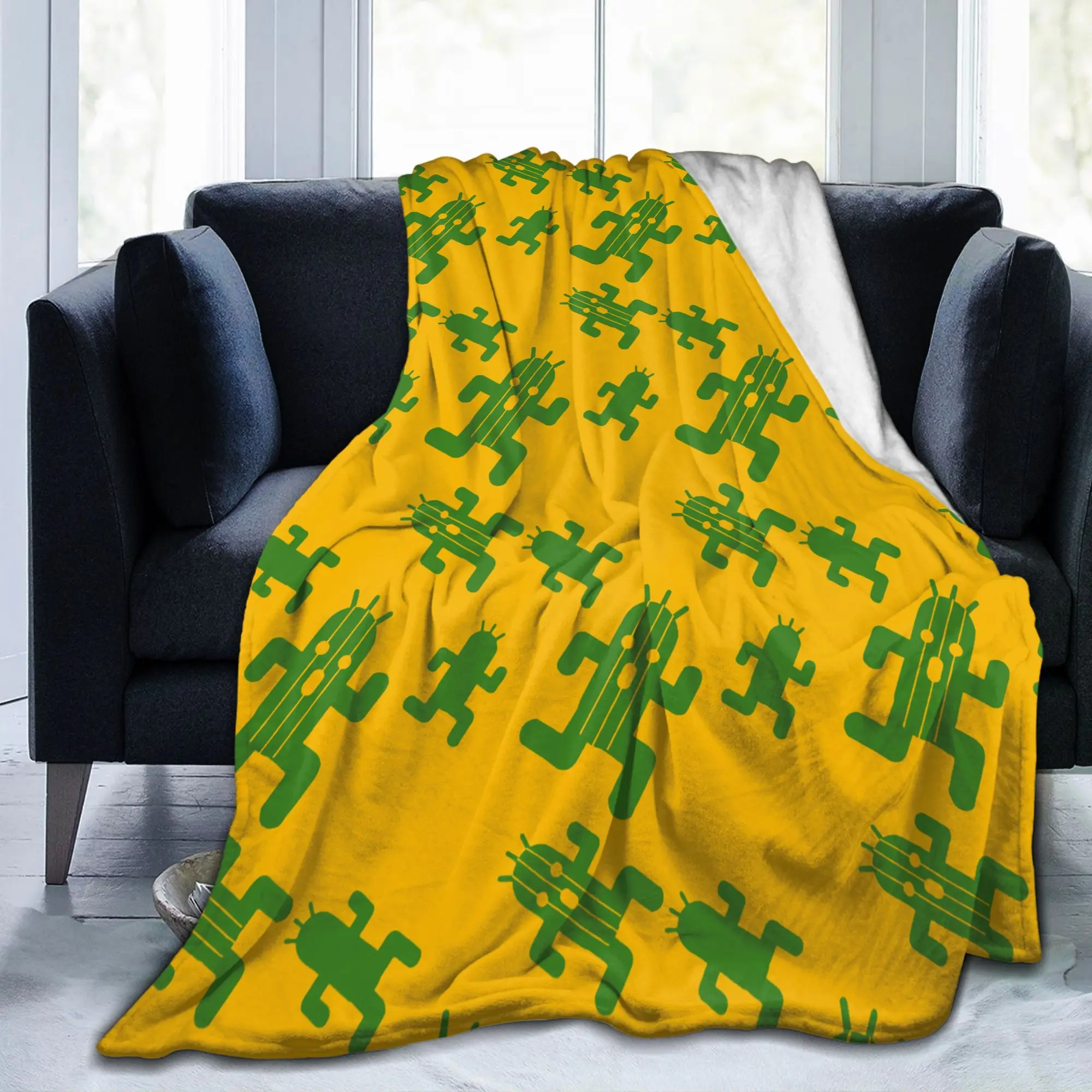 Cactuar Blankets Velvet Summer Air Conditioning Finals Fantasys Portable Super Warm Throw Blanket for Home Car Plush Thin Quilt