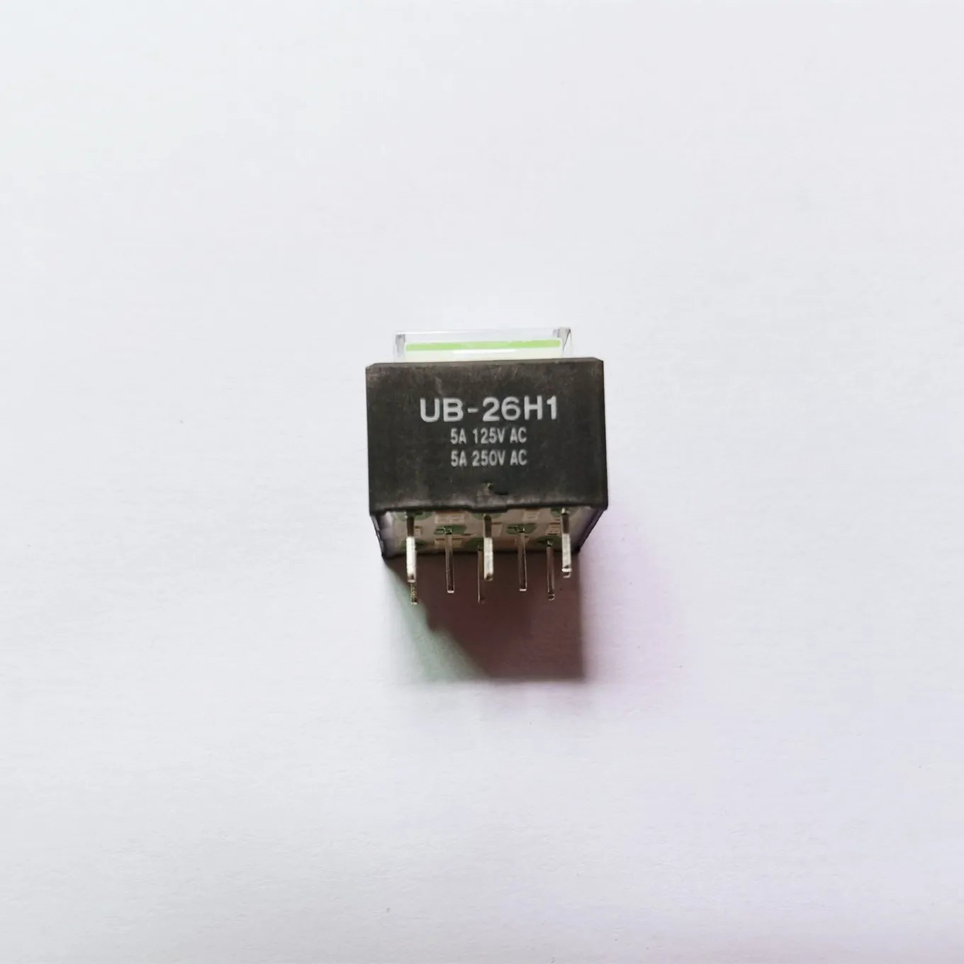 Original new 100% UB26SKW035F-JF green light button switch UB-26H1 self lock touch switch