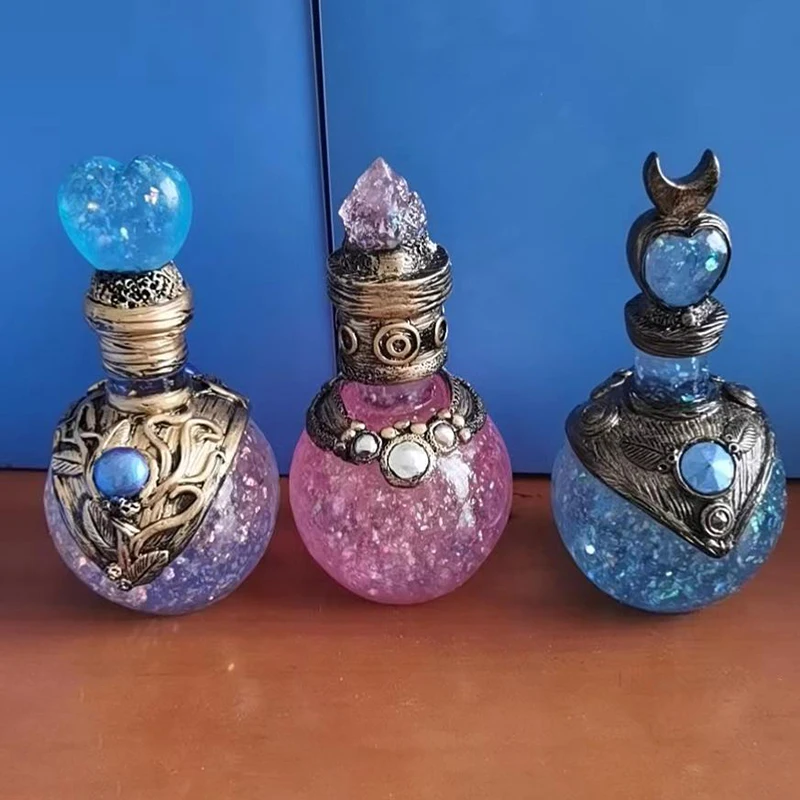 NEW 1PC Magic Moon Potion Bottle Creative Vintage Ornament Mermaid Tears Bottle Home Garden Decoration Resin Crafts