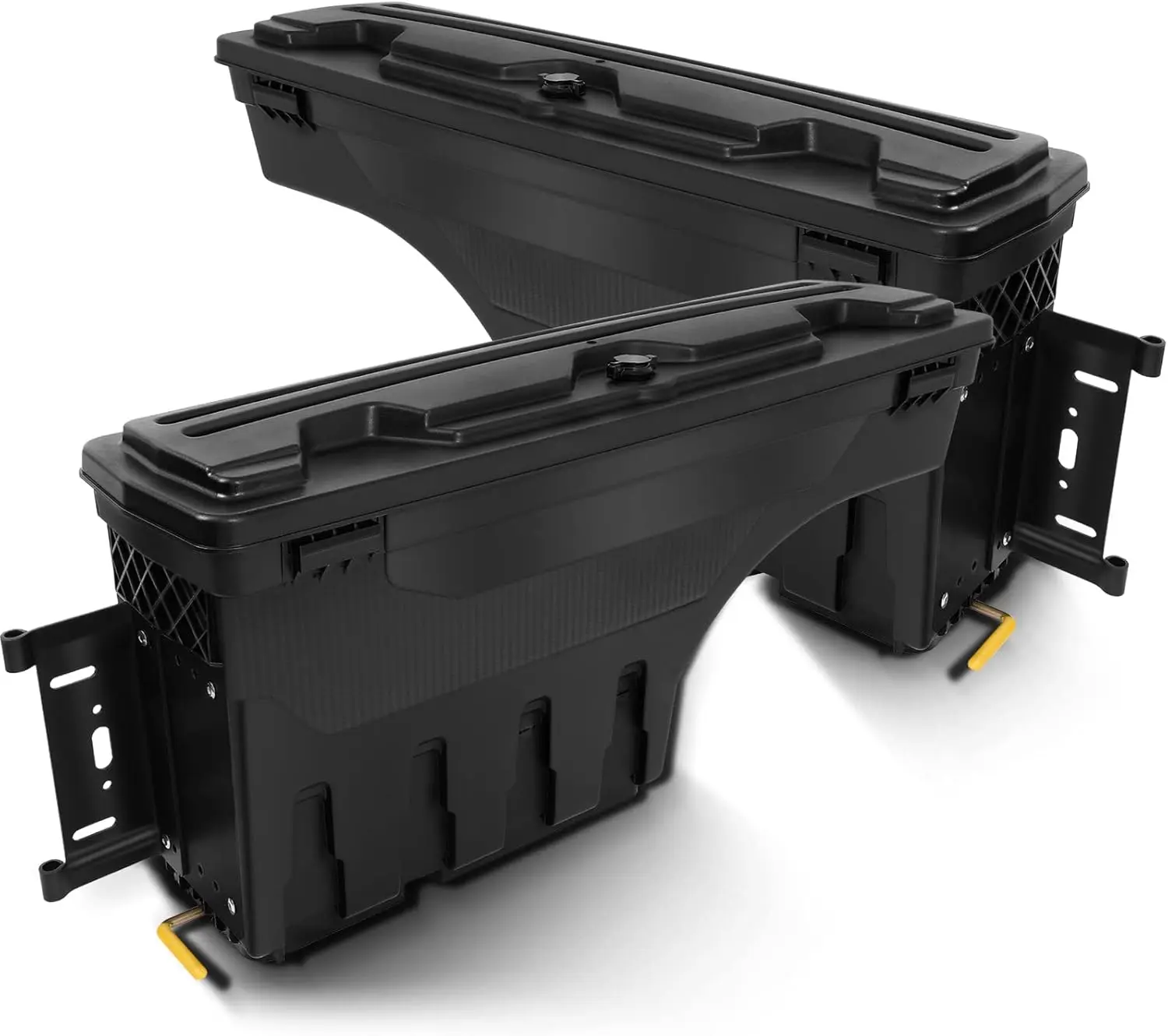 

Black Aluminum Truck Bed Tool Box Compatible with Chevrolet Silverado, Left & Right Sides Available