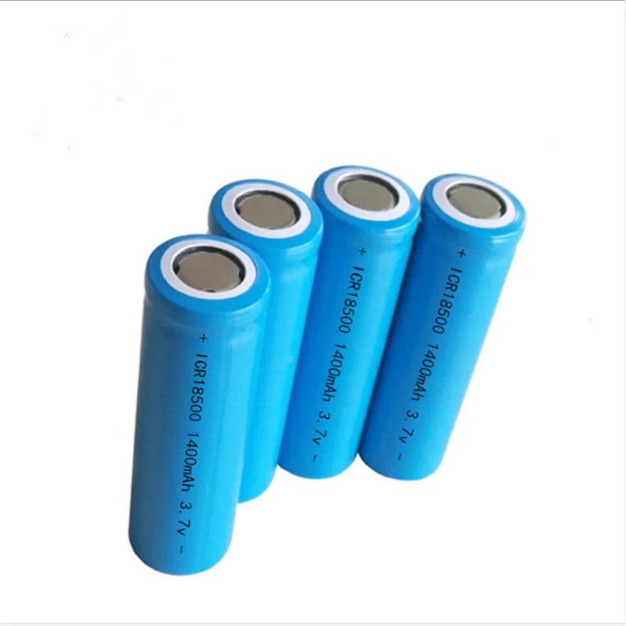 6pcs/lot 18500 rechargeable battery 1400mAh 3.7V rechargeable lithium ion for flashlight shaver