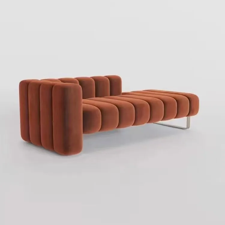

Nordic light luxury flannel art bedside stool modern bedroom concubine sofa lazy sofa