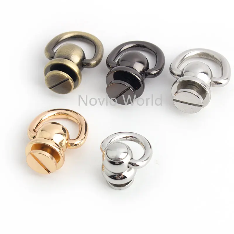 20-200PCS 9 10 11 MM Bucket Shape Metal Studs Screw For Shoes Handbag Purse Bags Belt Strap Feet Bottom Protecting Accessories