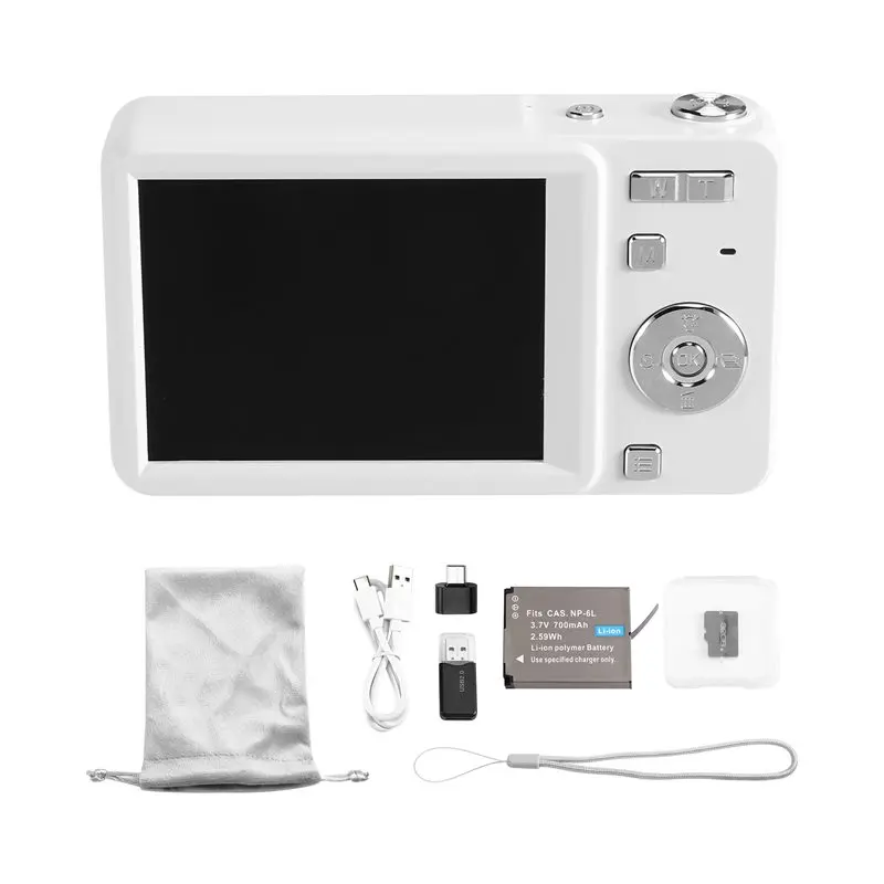 

AT82-M15 Digital Camera CCD 64MP HD With 32GB Memory Card Photo Video Portable Compact With Screen Flash For Travel