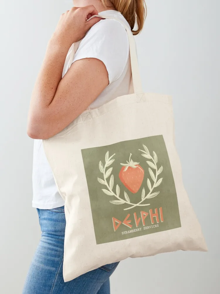 Delphi Strawberry Services Camp Half Bllod Tote Bag shopper bag women custom bags Canvas Tote Bag