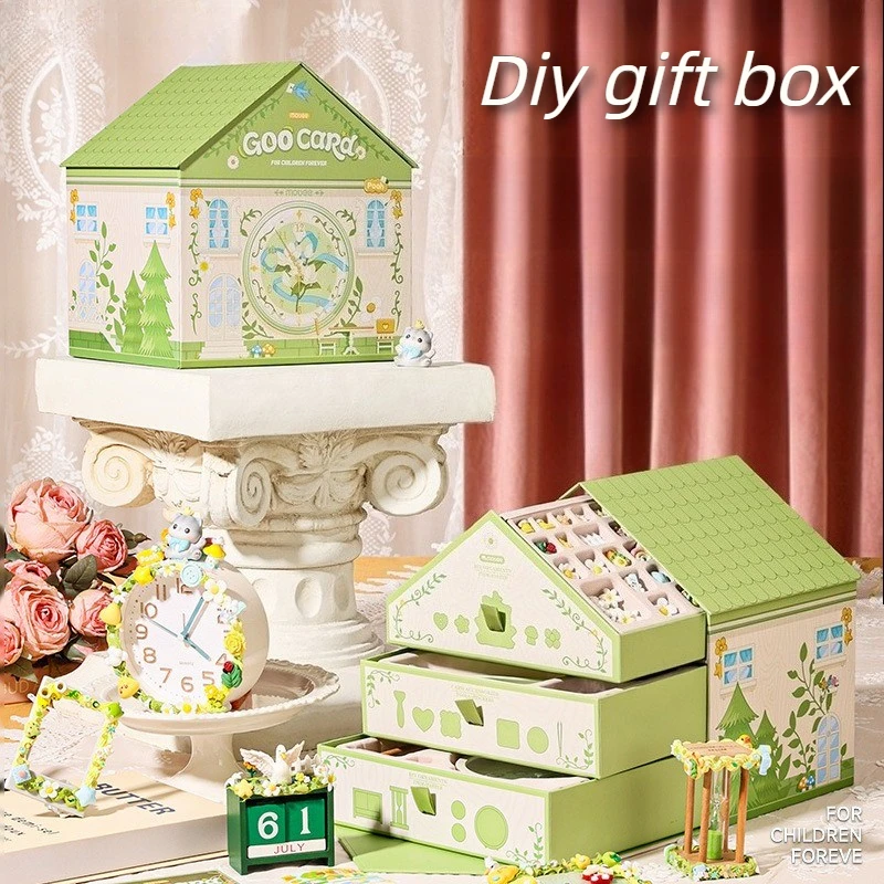 DIY Craft Kit House for Kids 8+ 265PCS Creative Decoration Set with Photo Frame Clock Hourglass Craft Girls Birthday Gifts