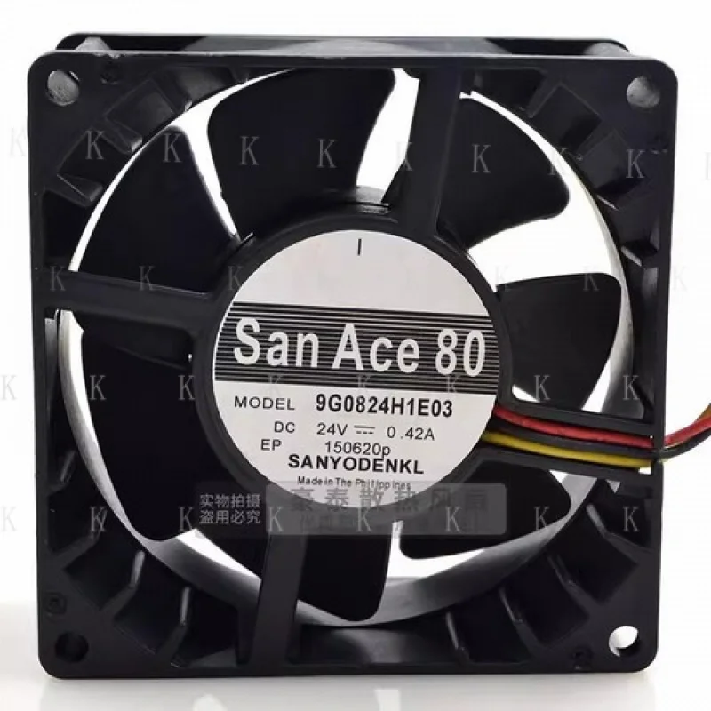 

C FOR SANYO 9G0824H1E03 8038 DC24V 0.42A 8CM 3-Pin Inverter Cooling Fan