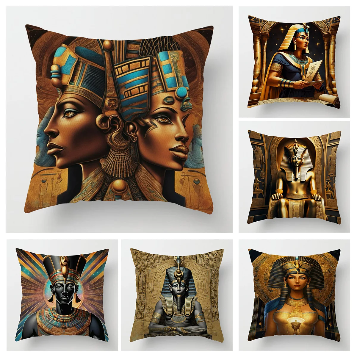

Modern Decorative Cushion for Home Living Room Decor Throw Pillow Cover 45*45 40x40cm 60x60cm 45x45cm 50x50cm Egypt pharaoh