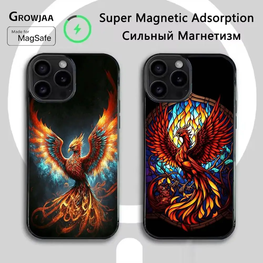 

Чехол для телефона Phoenix для iPhone 16e, 16, 15,14,13,12,11, Plus, Pro, Max, Mini Magsafe с магнитной беспроводной зарядкой
