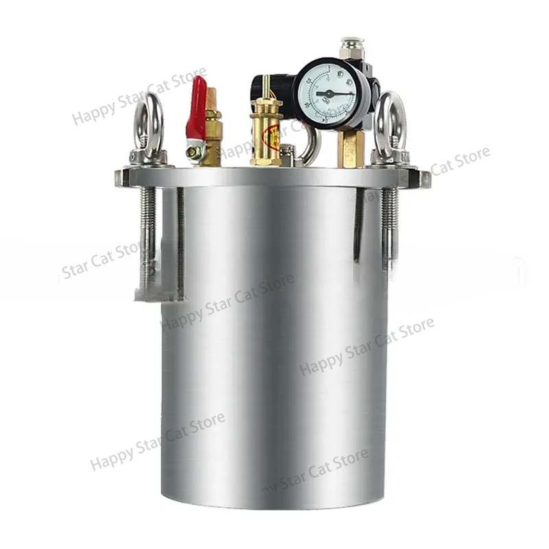 

5L Stainless Steel Carbon Steel Pressure Tank, Distributor Tank, Dispensing Bucket, with Safety Valve, Regulating Valve