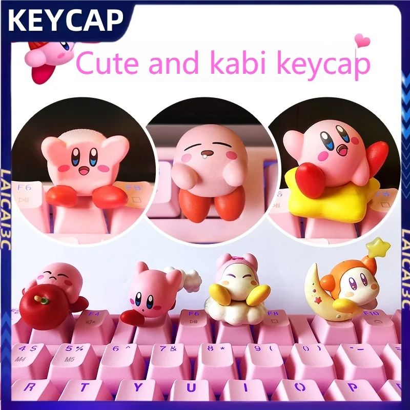 

Cute DIY Kabi themed keycaps ABS cross axis mechanical keyboard accessories 3D anime cartoon personalized gifts collectibles