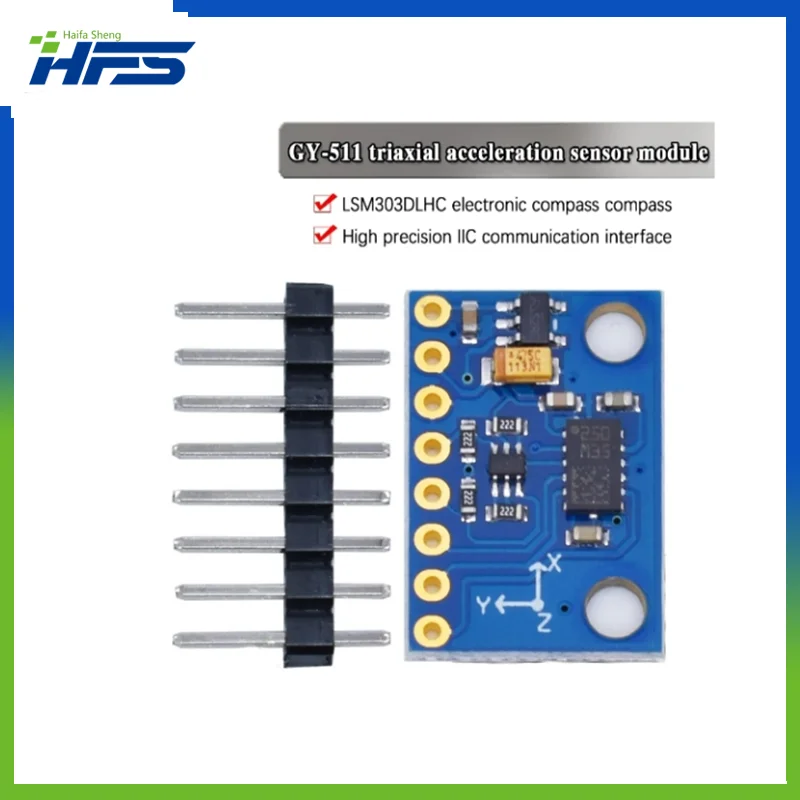 

GY-511 LSM303DLHC Module E-Compass 3 Axis Accelerometer + 3 Axis Magnetometer Module Sensor