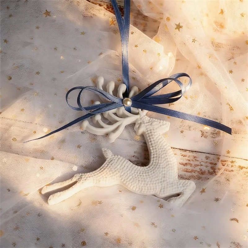 Christmas Elk Aromatherapy Wax Silicone Molds Deer Animal Plaster Gypsum Mold For Car Pendant Wax Candle Mould