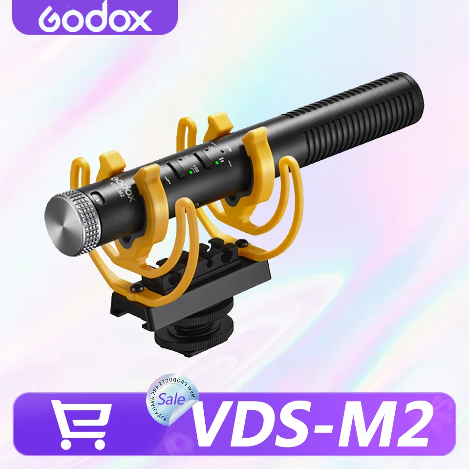 

Godox VDS-M2 Supercardioid Camera-Mount Shotgun Microphone for Mobile Journalist Vlogger Shooting Interviewing Mic