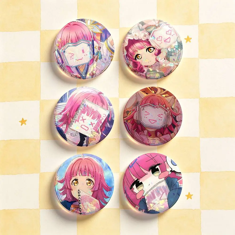 rina t-tennoji Badges Round Nijigen Otaku Culture IP peripheral products 58mm 44mm 32mm 75mm 25mm Mini