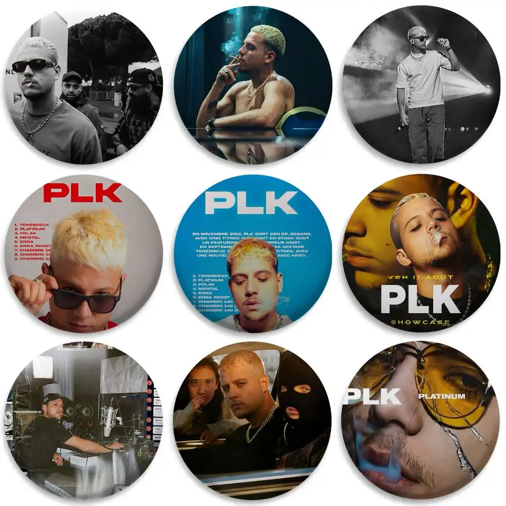 

PLK M-MathieuS Singer Cool Badges Round Exquisite Badge Brooches Creative Pins For Clothes Hat Backpack Gift Accessories