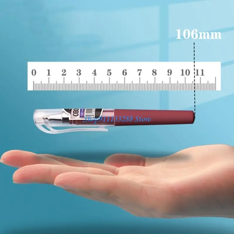 

G88D Pack Of 5 Short Gel Pen 0.5mm Black Inks Quick Drying Pocket Size Gel Pen For Office School