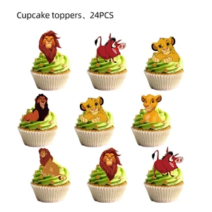 Disney-Rei Lion Simba Themenpartydekorationen, Cup Cake Topper, Kinderdekoration, Geburtstagsjungen, Babypartyzubehör 10 Hauptverkaufskönig King Leao - №9