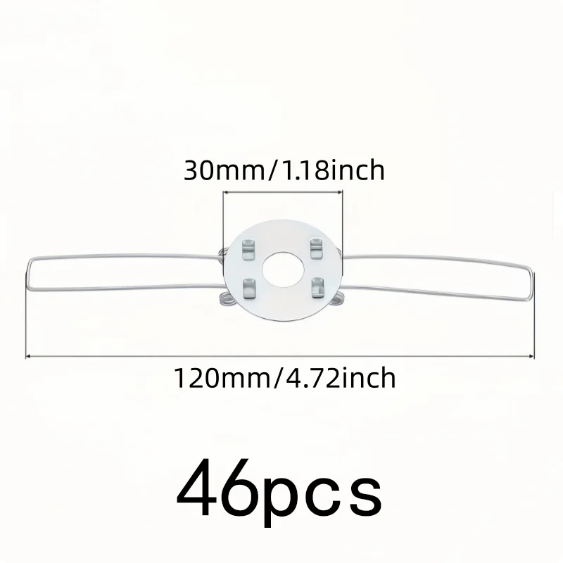46 pcs 120mm Lampshade Holder Clips, Sturdy Metal Material, Lampshade Installation Lamp Fixture Repair, Secure Clamping Force