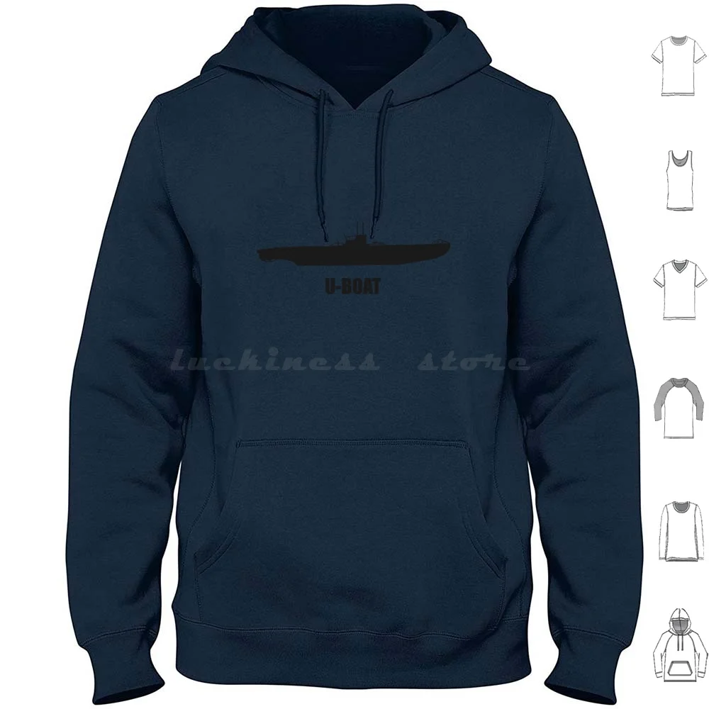 Hoodie Cotton Long Sleeve Marine Sea Ocean Boat U Boat Military German Wwii Ww2 Navy Sneaky Underwater Water Command