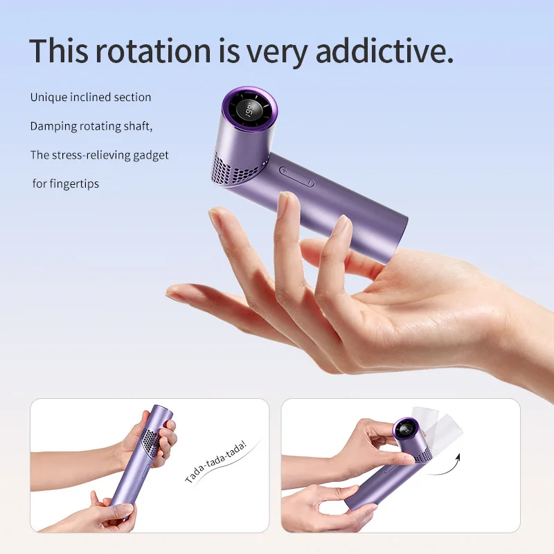 

Portable Mini High Speed Fan Lipstick Style Folding 199 Wind Speed Outdoor USB Charging 4 Color Fans Foldable Lipstick Mini Fan