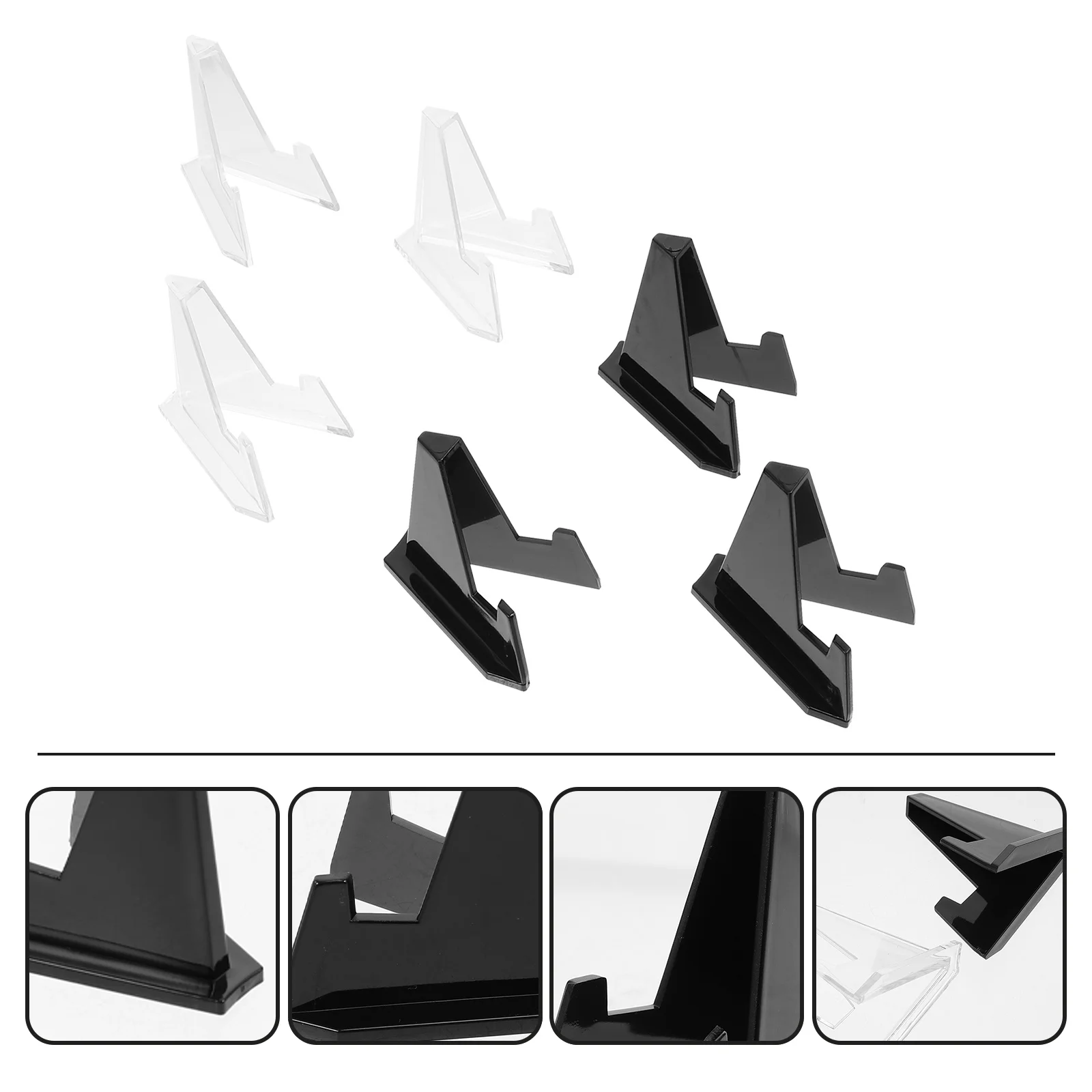 6pcs Stand Triangular Sturdy Storage Rack For Medals Collectibles Display Shelf Material