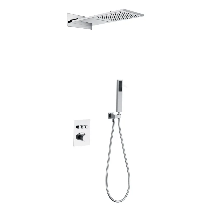 Copper wall shower concealed  r hotel bathroom water mixing valve faucet pressurized