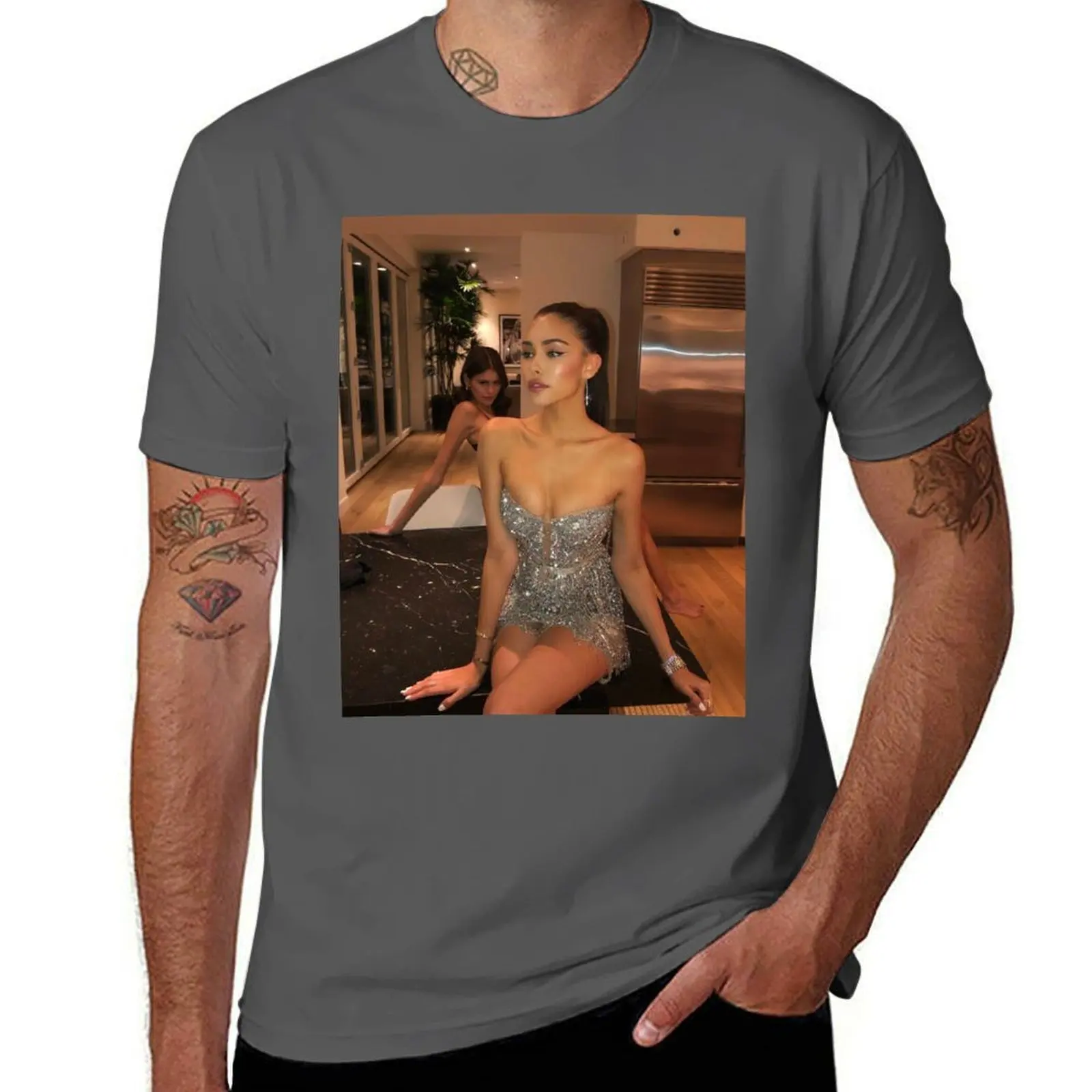 Camiseta Madison Beer y Kaia Gerber, camiseta transpirable para viaje