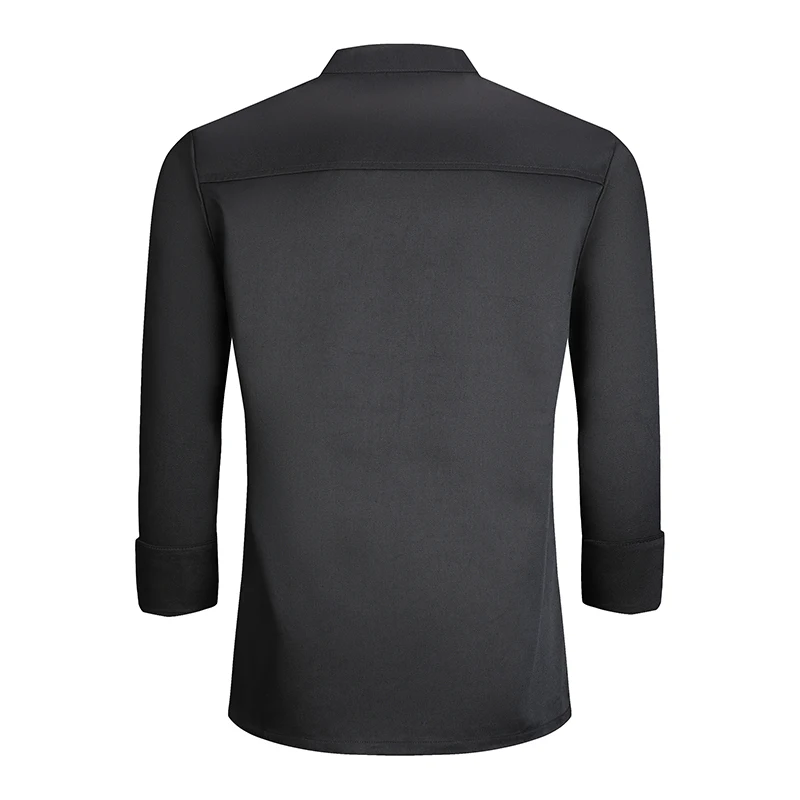 Long Sleeve Chef Costume Men's Kitchen Jacket Cooking Shirt Pro Catering Uniform Barber Workwear Baker Chef's Coat
