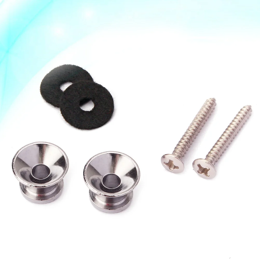 

Metal Guitar Strap Lock Strap Buttons Strap Hook Buttons with Mounting Screws for Electric Acoustic Guitar Bass Replacement