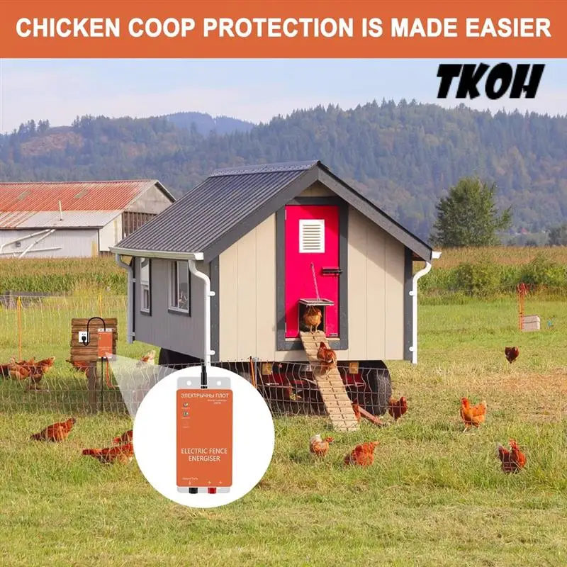 

TKOH-Electric Fencing Controller 0.5 Joules Low Impedance Energizer For Livestock Sheep Poultry EU Plug