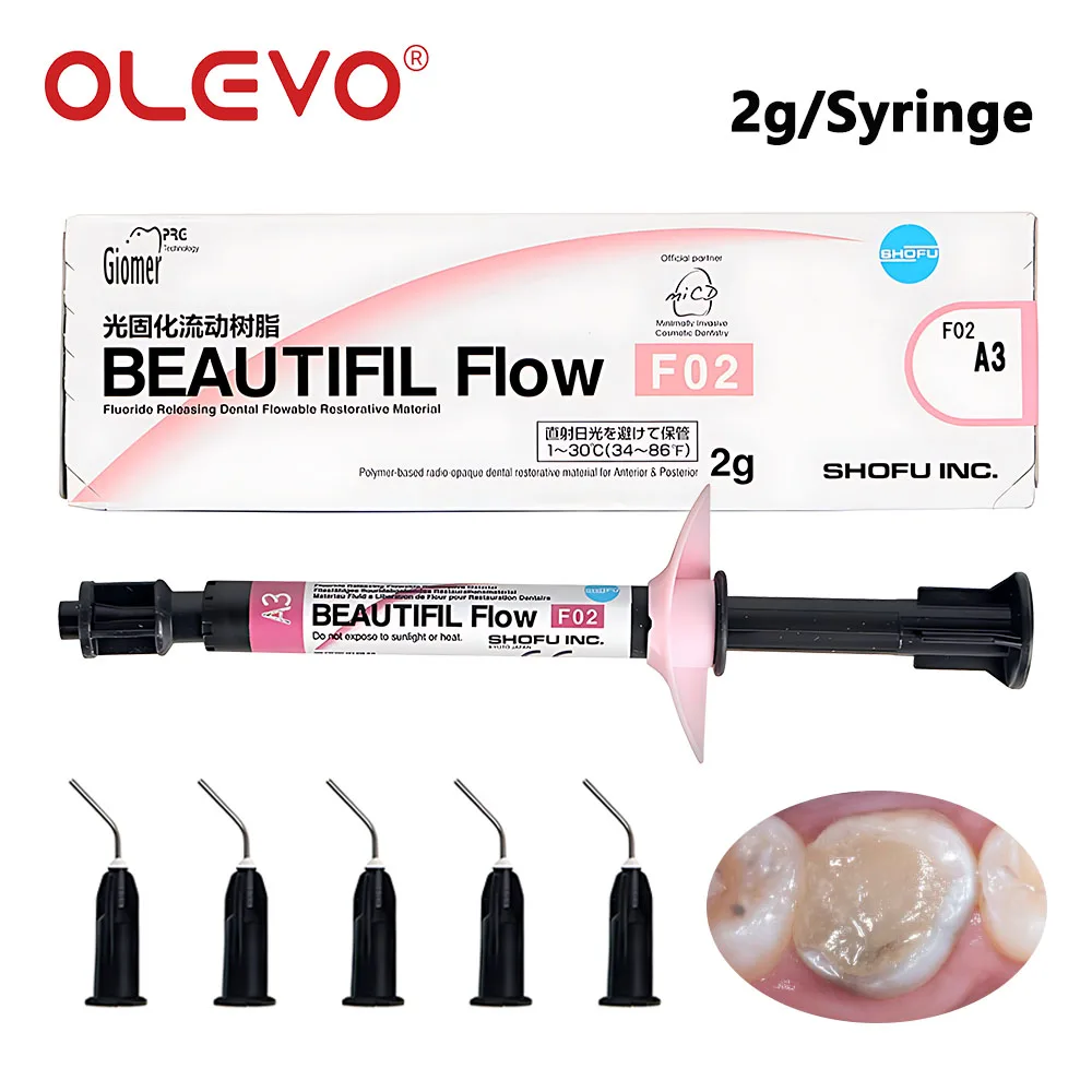 مواد راتينج الأسنان 2 جرام/قطعة علاج الضوء مركب الراتنج نانو السائل تدفق جميل F02 F10 طب الأسنان ملء استعادة الأسنان #6