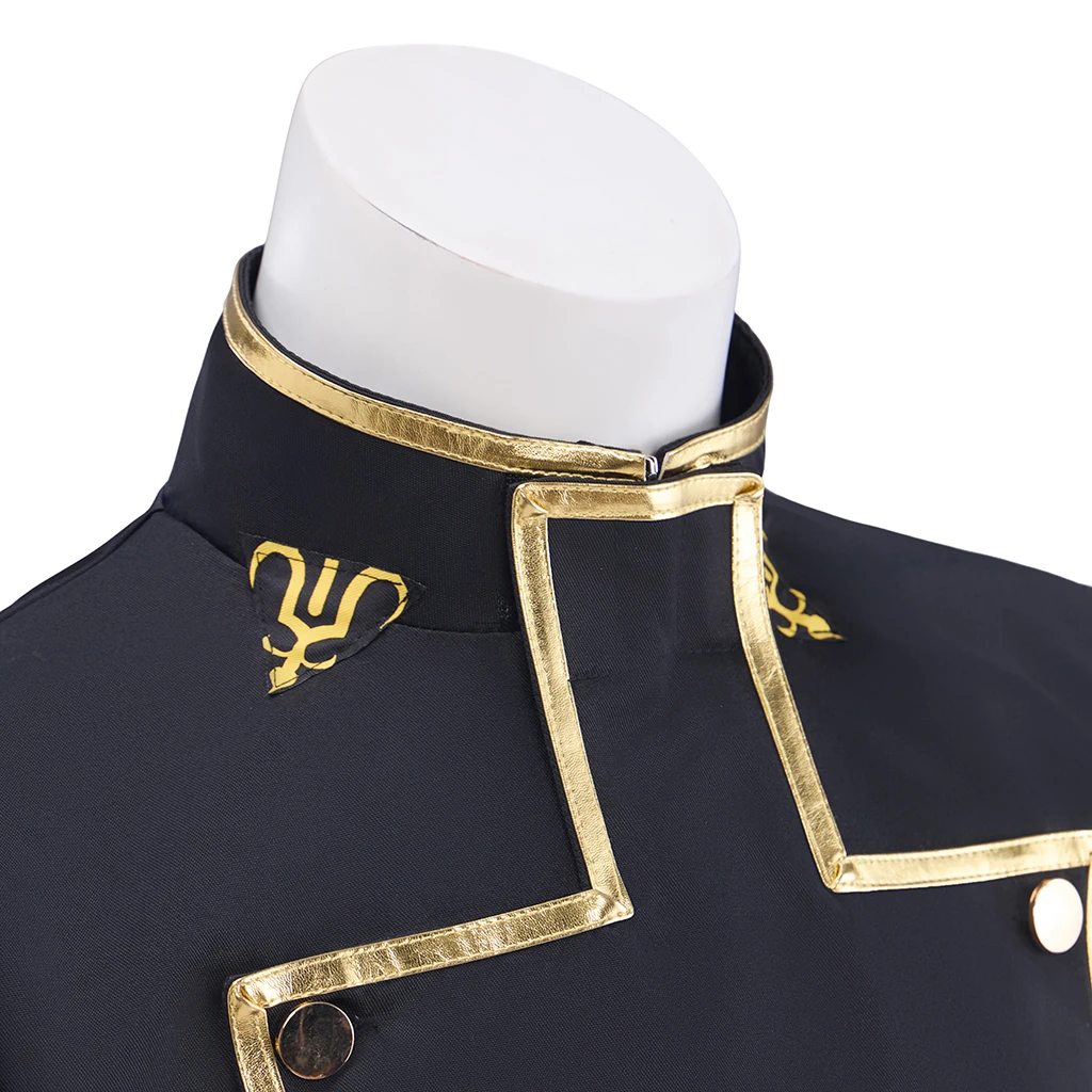 Disfraz de Lelouch Lamperouge para hombre, chaqueta negra, pantalones, traje, uniforme, traje de Halloween
