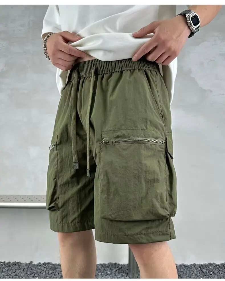 Verão casual shorts marca masculina estilo quente solto na moda exterior usar meados de calças versátil calças de cinco quartos bermudas para homens