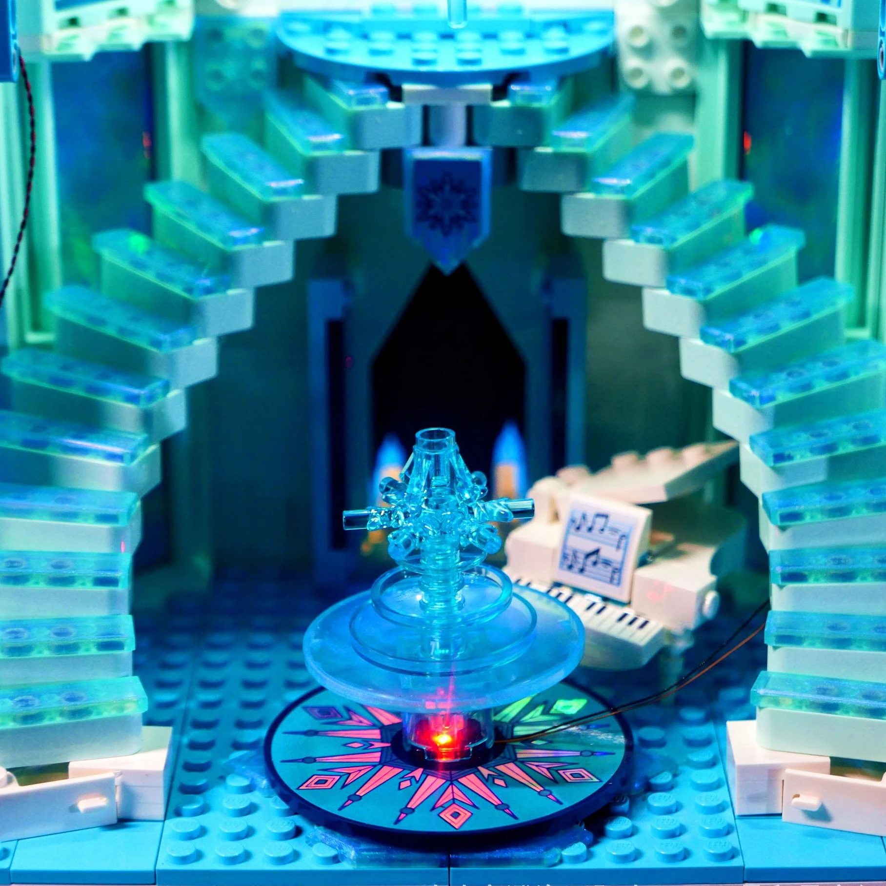 Kit de blocs de construction lumineux LED pour le château de glace, ensemble d'éclairage uniquement, jouets de bricolage, cadeau, non inclus, 43197